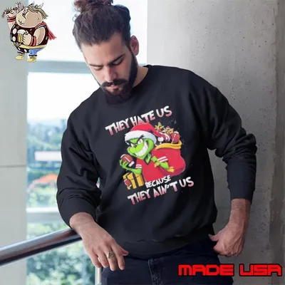 They Hate Us Because They Ain’t Us Grinch X Ole Miss Rebels Christmas 2024 Shirt