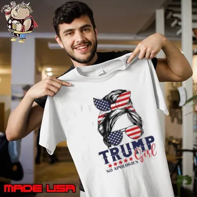 Trump girl no apologies American flag shirt