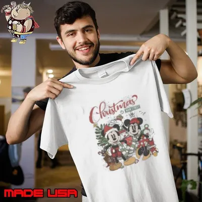 Vintage Disney Christmas On Main Street Shirt, Mickey Minnie Very Merry Christmas Party 2024 Shirt