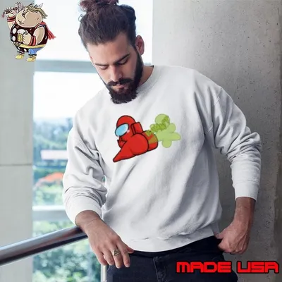 Among Us Red Oops I'm Farted Sweatshirt