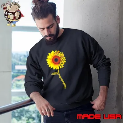 Autism Puzzle Piece Sunflower T Shirt Sweatshirt