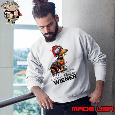 Dachshund everyone needs a little Christmas wiener Sweatshirt