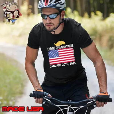 Ending Of A Nightmare Trump Election USa Flag January 20th 2025 T-Shirt