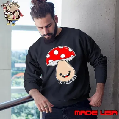 I'm A Fun Guy Mushroom Cartoon Meme Mushroom Hunting Sweatshirt