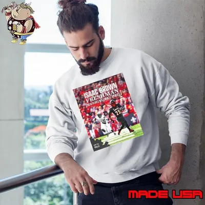 Lamar Jackson 960 Rushing Yards Isaac Brown Freshman Rushing Record Louisville Cardinals Poster Sweatshirt