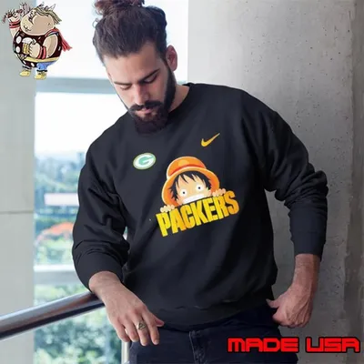 Luffy One Piece x Green Bay Packers logo Sweatshirt
