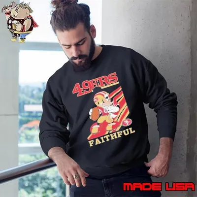 Mickey Mouse San Francisco 49ers Faithful Slogan T Sweatshirt