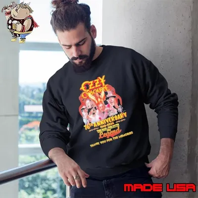 Official Ozzy Osbourne 76th Anniversary 1948 2024 The Man The Myth The Legends Thank You For The Memories Signature Sweatshirt