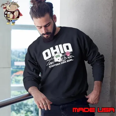 Ohio Bobcats 2024 Staffdna Cure Bowl helmet Sweatshirt