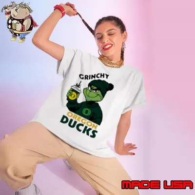 Oregon Ducks Grinchy Bougie Christmas 2024 Ladies tee