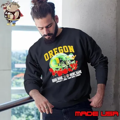 Oregon Ducks Rose Bowl 2025 January 1st Helmet Sweatshirt