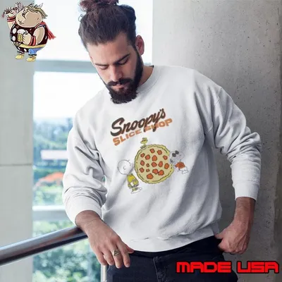 Peanuts Snoopy’s Slice Shop Piza Sweatshirt