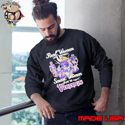 Real Women Love Football Smart Women Love The Minnesota Vikings Playoffs Sweatshirt