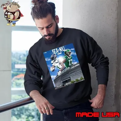 Seattle Seahawks At New York Jets Week 13 Metlife Stadium On The Road Again Poster Sweatshirt