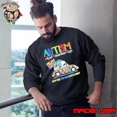 Snoopy And Woodstock X Philadelphia Eagles Autism It’s Ok To Be Different Sweatshirt