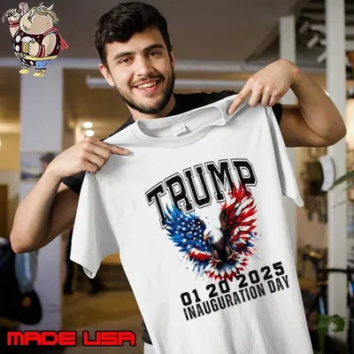 TRUMP Inauguration 2025 President 75th Ceremony Souiveneer Eagle Usa Flag T-Shirt