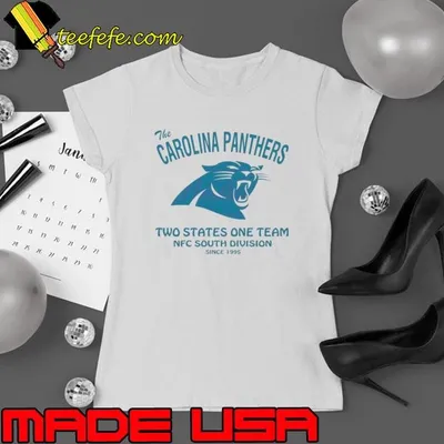 The Carolina Panthers all Two States One Team NFC South Division since 1995 Ladies tee