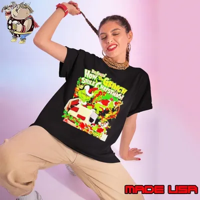 The Grinch Dr Seuss how the Grinch Stokle Christmas graphic shirt