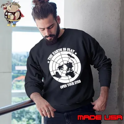 The earth is flat open your eyes stationary Sweatshirt