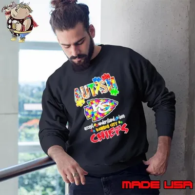 Autism accept understand love Kansas City Chiefs Sweatshirt