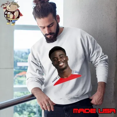 Bukayo Saka Arsenal F.C big face graphic Sweatshirt