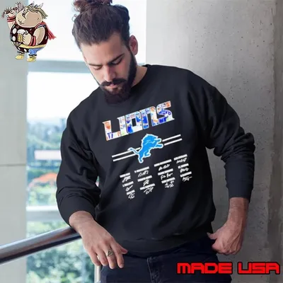 Detroit Lions ready to win 2024 2025 players signature shirt Fan Favorite Sweatshirt