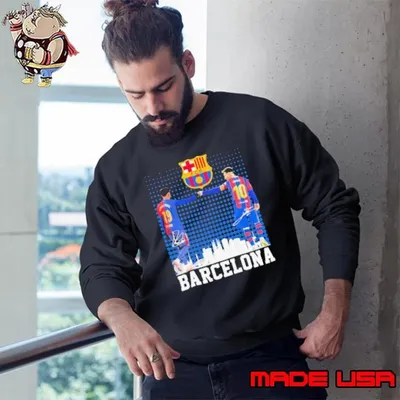 FC Barcelona Lamine Yamal and Lionel Messi signatures shirt