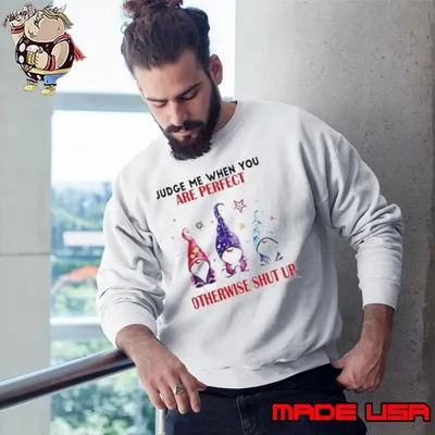 Gnomes judge me when you are perfect otherwise shut up shirt