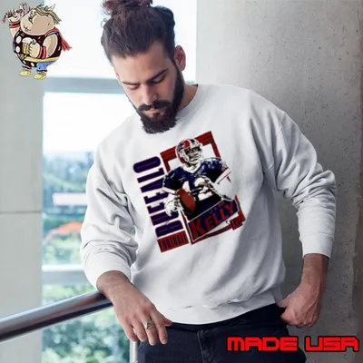 Jim Kelly Vintage Heather Royal 12 Buffalo Bills Sweatshirt