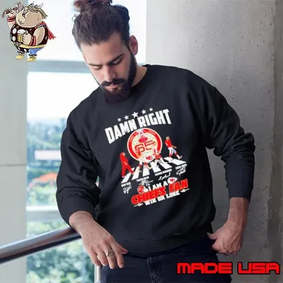 Kansas City Chiefs abbey road 65 Seasons damn right I am a Chiefs fan forever signatures Best Selling Sweatshirt