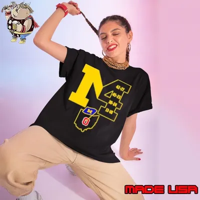 Mich 4 0 Michigan Wolverines Ladies tee
