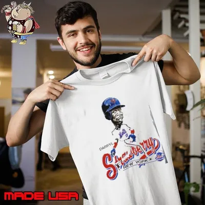New York Mets Vintage 80s Darryl Strawberry cartoon vintage Shirt