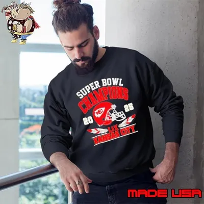 Chiefs Super Bowl Champions 2025 LIX helmet Sweatshirt