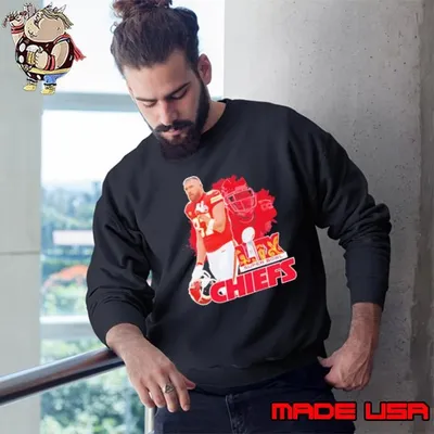 Chiefs vs. Eagles Super Bowl LIX Travis Kelce Sweatshirt