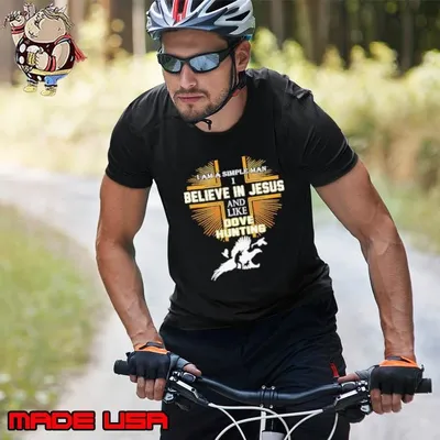 Cross I am a simple man I believe in Jesus and like dove hunting shirt