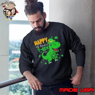 Happy St Pat T Rex Day Dino St Patrick's Day Dinosaur Shirt