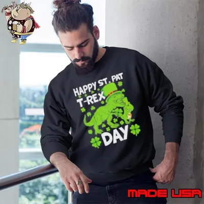 Happy St Pat Trex Day Dino St Patrick's Day Shirt