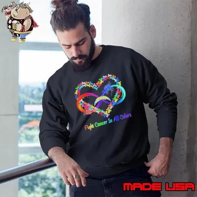 Los Angeles Chargers Heart Fight Cancer in All Colors shirt