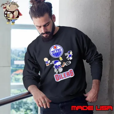 The Peanuts characters Edmonton Oilers hockey Sweatshirt