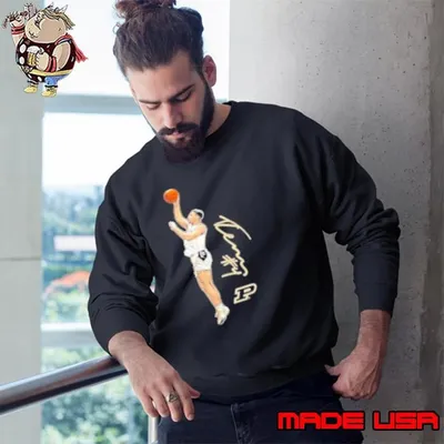 Trey Kaufman Renn Purdue Boilermakers signature cartoon player Sweatshirt