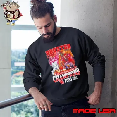 Houston Cougars 2025 Big 12 Mens Basketball Tournament Champions Mascot Sweatshirt