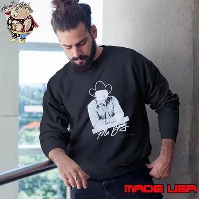 Moe Bandy Round Neck Photo Sweatshirt