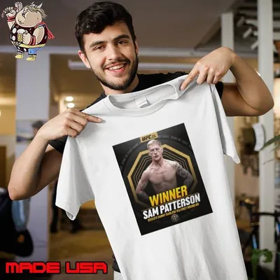 Poster UFC FN Sam Patterson KO’s Danny Barlow in the first round and moves his win streak to three 2025 shirt