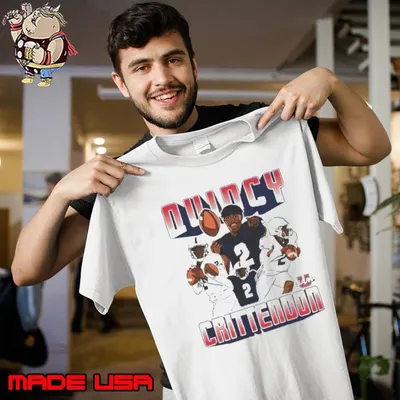 Quincy Crittendon Samford Bulldogs Cartoon Player Collage Shirt