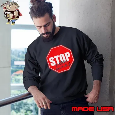 Stop Eating Plants Warning Board Sweatshirt