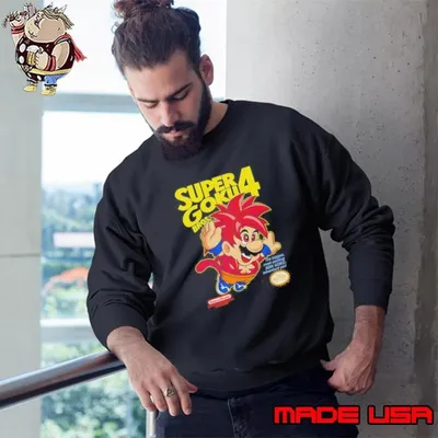 Super Goku Bros 4 Mario Sweatshirt
