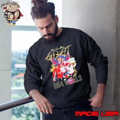 Alex Ovechkin Goat 894 Goals The Gr8 Chase Washington Capitals Sweatshirt