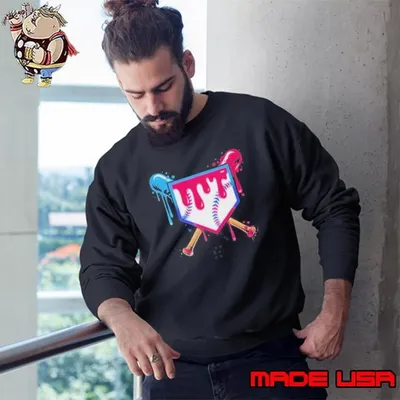 Baseball Drip Ice Cream Cros Bat Sweatshirt