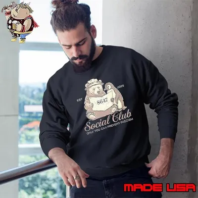 Bear penguin est 2025 8647 social club only you can prevent fascism shirt