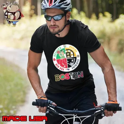 Boston four major sports teams circle emblem shirt